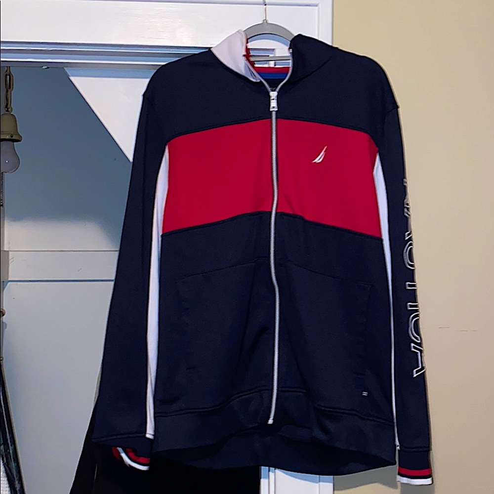 Nautica Colorblock Zip Front Track Jacket